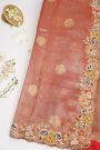 Designer Tissue Red Saree