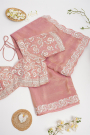 Designer Tissue Onion Pink Saree