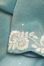 Designer Tissue Ice Blue Saree
