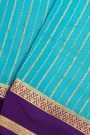 Mysore Crepe Sky Blue Saree