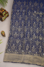Mysore Crepe Navy Blue Saree