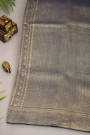 Mysore Crepe Navy Blue Saree
