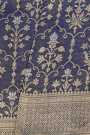 Mysore Crepe Navy Blue Saree
