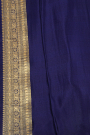 Mysore Crepe Navy Blue Saree