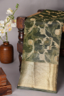 Designer Organza Grey Saree