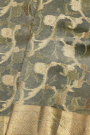 Designer Organza Grey Saree