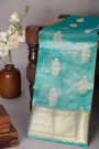 Designer Organza Sky Blue Saree