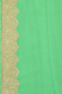 Designer Georgette Sea Green Saree
