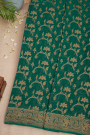 Designer Georgette Bottle Green Saree