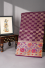 Designer Organza Violet Saree
