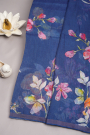 Designer Tussar Blue Saree