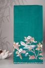 Designer Tussar Peacock Green Saree