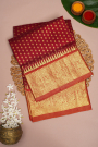 Venkatagiri Silk Maroon Saree