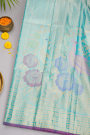 Kancheepuram Tissue Sky Blue Saree
