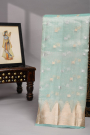 Designer Organza Sky Blue Saree