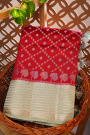 Chiniya Silk Red Saree