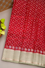 Chiniya Silk Red Saree