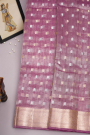 Designer Organza Purple Saree