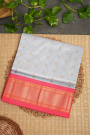Narayanpet Silk Ice Blue Saree with Paithani pallu
