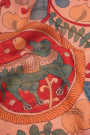Kancheepuram Silk Baby Pink Kalamkari Saree
