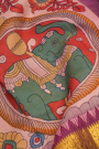 Kancheepuram Silk Baby Pink Kalamkari Saree
