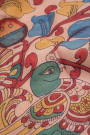 Kancheepuram Silk Baby Pink kalamkari Saree