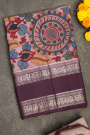 Kancheepuram Silk Baby Pink Kalamkari Saree