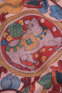 Kancheepuram Silk Baby Pink Kalamkari Saree