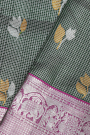 Venkatagiri Silk Bottle Green Saree