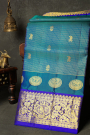 Venkatagiri Silk Teal Blue Saree