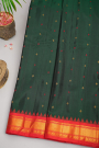 Gadwal Silk Bottle Green Saree