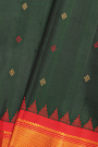 Gadwal Silk Bottle Green Saree