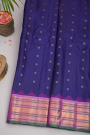 Gadwal Silk Navy Blue Saree