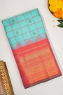 Gadwal Silk Sky Blue Saree