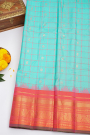 Gadwal Silk Sky Blue Saree