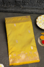 Banarasi Kathan Silk Yellow Saree