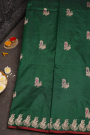 Banarasi Kathan Silk Bottle Green Saree