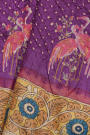 Bandhani Tussar Purple Saree