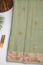 Designer Tussar Mint Green Saree