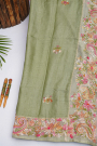 Designer Tussar Mint Green Saree