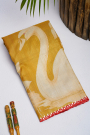 Designer Tussar Mustard Saree