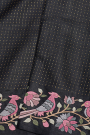 Designer Tussar Black Saree