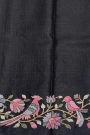 Designer Tussar Black Saree