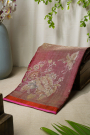 Designer Organza Maroon Saree