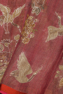 Designer Organza Maroon Saree