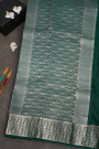 Mysore Crepe Bottle Green Saree