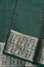 Mysore Crepe Bottle Green Saree