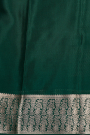 Mysore Crepe Bottle Green Saree