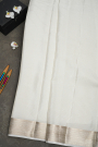 Mysore Crepe White Saree