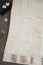 Mysore Crepe White Saree